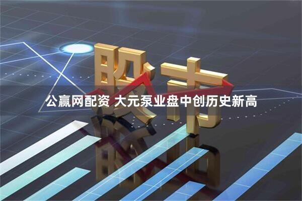 公赢网配资 大元泵业盘中创历史新高
