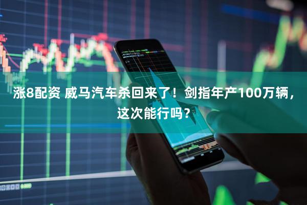 涨8配资 威马汽车杀回来了！剑指年产100万辆，这次能行吗？