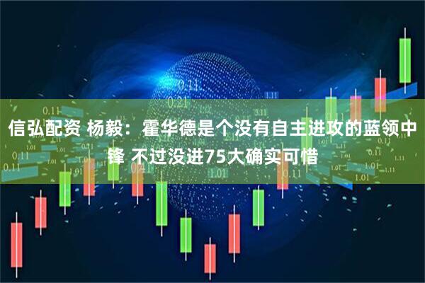 信弘配资 杨毅：霍华德是个没有自主进攻的蓝领中锋 不过没进75大确实可惜