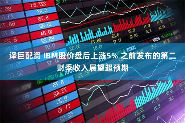 泽巨配资 IBM股价盘后上涨5% 之前发布的第二财季收入展望超预期